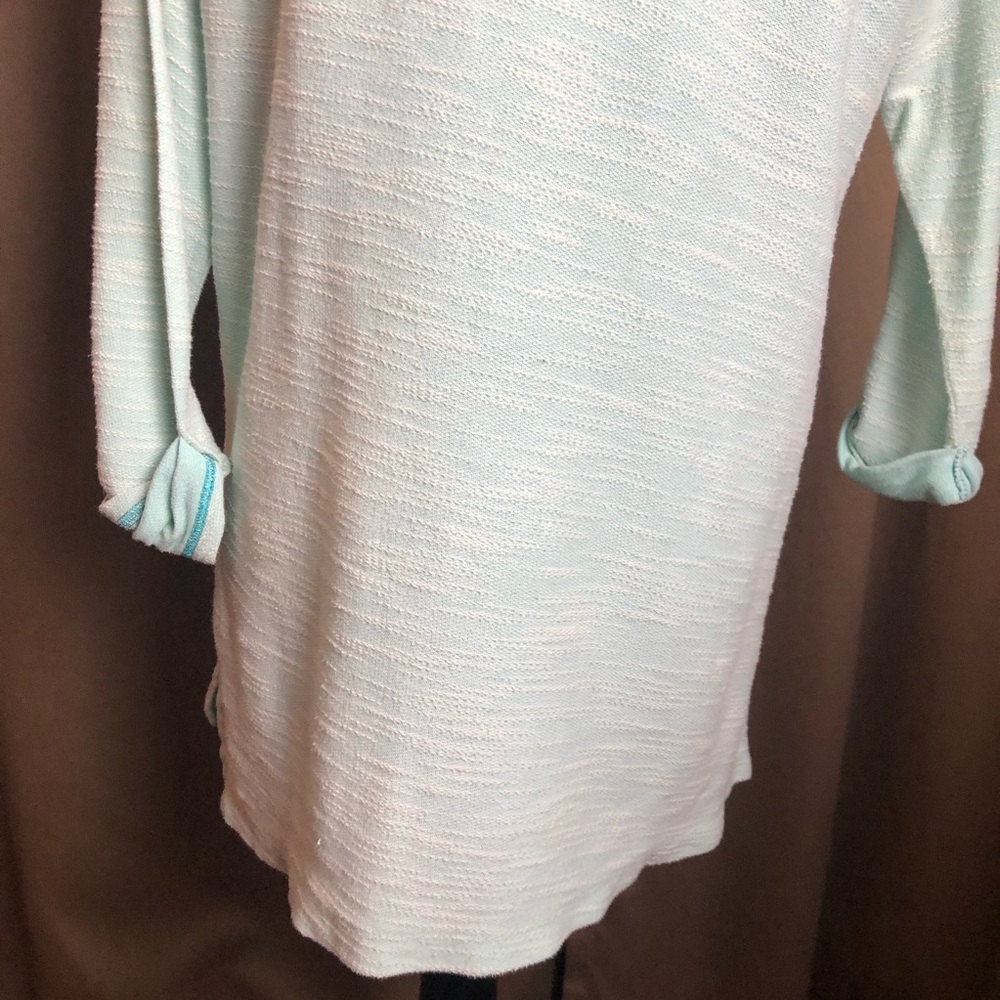 Columbia 3/4 Sleeve Outdoor Teal Crew Scoop Neck Shirt - Picture 6 of 11